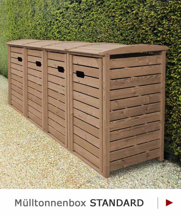 Mülltonnenboxen STANDARD aus Asiatischer Zeder (FSC) - 120 + 240 Liter