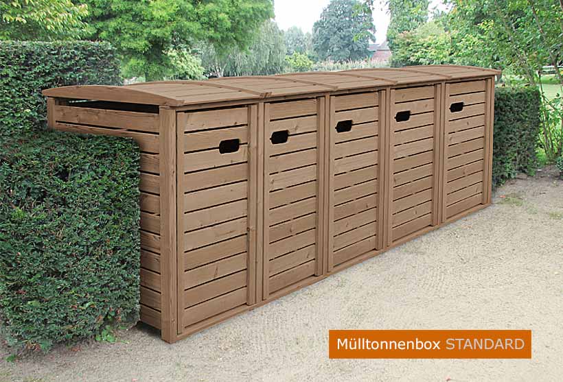 5er Mülltonnenbox STANDARD 120 - 240 Liter
