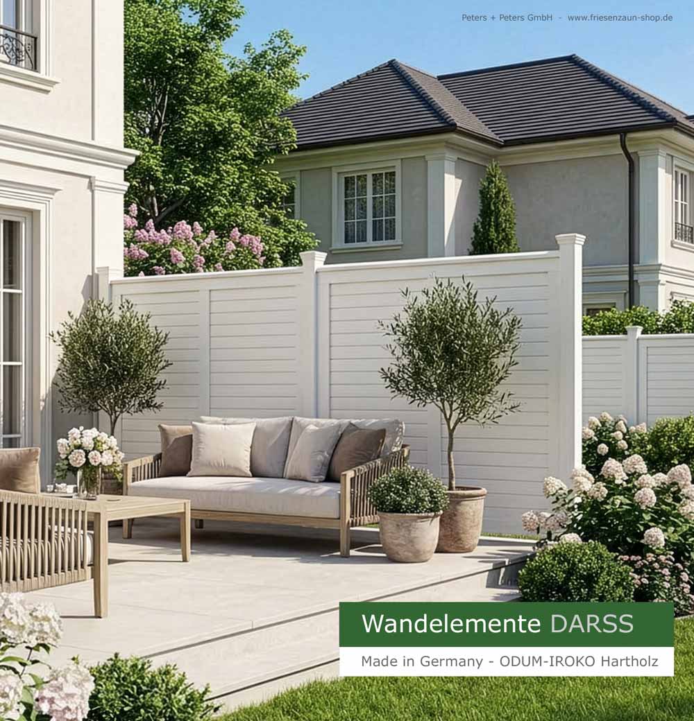Premium Wandelemente aus wertvollem Hartholz - Sicht- und Windschutz für den anspruchsvollen Kunden 