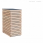 Preview: 1er Mülltonnenbox CUBUS 120 Liter -  Astfreies Hartholz FSC - Natur
