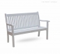 Preview: 2,5-Sitzer Holzgartenbank ROYAL - weiss lackiert