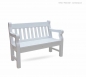 Preview: 2e Gartenbank WINDSOR - weiße Holzbank Made in Germany
