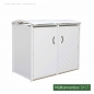 Preview: Weiße Mülltonnenbox SYLT für 120 + 240 Liter Tonnen