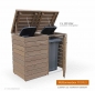 Preview: 2er Mülltonnenbox PRIMUS - FSC Zeder  - 2 x 120  Liter