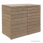 Preview: 2er Mülltonnenbox PRIMUS - FSC Holz  - 2 x 120  Liter