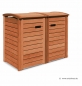 Preview: 2er Mülltonnenbox CLASSIC - FSC Hartholz  - 240 Liter