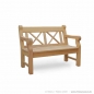 Preview: Massive Holzgartenbank HAMPTON - die besonders stabile Gartenbank von Peters + Peters