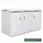 Preview: 3 x 120 Liter - Tonnenschrank weiß lackiert.