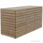 Preview: 3er Mülltonnenbox PRIMUS - FSC Holz  - 3 x 240  Liter