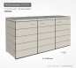 Preview: 3 x 120 Liter Müllbox DOMUS - HPL Dekor SOFT GREY - nie mehr streichen !