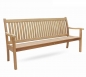 Preview: 4er Gartenbank Hartholz Natur - Holzbank made in Germany