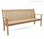 Preview: 4-Sitzer Gartenbank ROYAL - Hartholz natur - Sitzbreite 180 cm