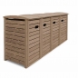 Preview: 4er Mülltonnenbox STANDARD - FSC Holz  - 4 x 120 / 240 Liter