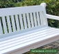Preview: 2e Gartenbank WINDSOR - weiße Holzbank Made in Germany