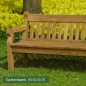Preview: Massive Holzgartenbank WINDSOR - ODUM-IROKO Hartholz Natur unbehandelt