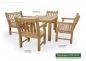 Preview: Gartenbänkel HYDE PARK mit Holzgartentisch ROYAL - ODUM-IROKO Hartholz Natur - Made in Germany