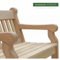 Preview: Gartenbank Windsor Hartholz Natur