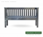 Preview: Minimalistische Gartenbank NewGate im modernem Clubs-Design - wetterfest anthrazitgrau lackiert mit 25 Jahren Garantie.