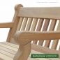 Preview: Extra massiver Gartenstuhl aus wertvollem Hartholz