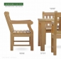 Preview: Gartenstuhl HYDE PARK Hartholz Natur mit Tisch ROYAL
