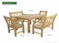 Preview: Massive Terrassenmöbel CLIFF mit Holzgartentisch ROYAL - 100 x 120 cm