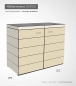 Preview: 2 x 120 Liter Mülltonnenverkleidung Müllbox DOMUS - Gravur large - HPL zweifarbig