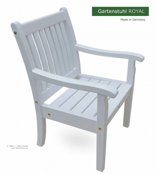 Gartenmöbel im Sylter Friesenstil - Gartensessel ROYAL weiß