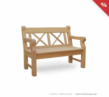 SALE: 3er Holzgartenbank HAMPTON - Extra massives FSC-Hartholz
