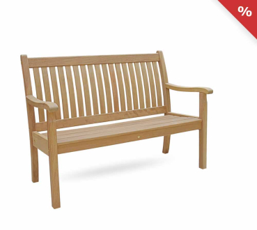 Angebot: 2er Gartenbank ROYAL - Hartholz Natur - Peters + Peters