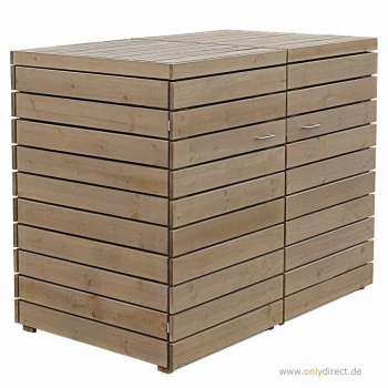 2 x 240 Liter Mülltonnenbox PRIMUS - FSC Holz  für 120 + 240 Liter Mülltonnen