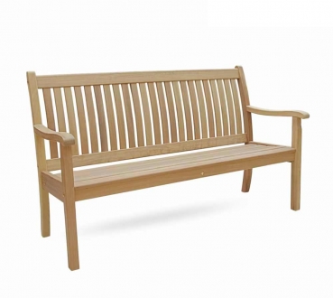 3er Gartenbank Hartholz 150 cm Natur