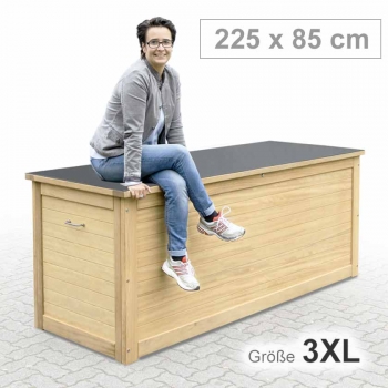 JUMBO Kissentruhe 3XL - extra große Gartentruhe - Volumen 1290 Liter
