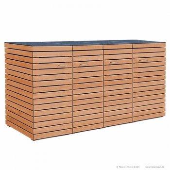 4er Mülltonnenbox CUBUS - Platz für  4 x 240 Liter Mülltonnen