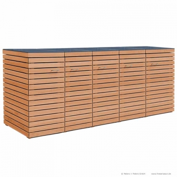 5er Mülltonnenbox CUBUS 240 - Platz für  5 x 240 Liter Mülltonnen