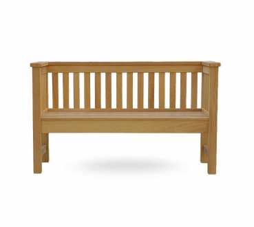 Elegante Holzgartenbank NEWGATE aus OUM-IROKO Hartholz - Ausführung Holz Natur