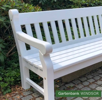 Weiße Gartenbank WINDSOR