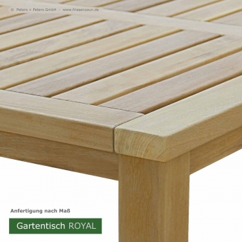Extra massive Gartentische aus ODUM-IROKO Hartholz - Anfertigung nach Maß