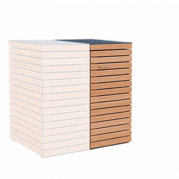 Verlängerung Mülltonnenbox CUBUS 120 Liter - FSC Hartholz geölt - 120 Liter