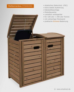 Einhandbedienung für Ihre neue Mülltonnenbox