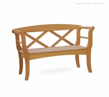 Original Sylter Friesenbank - dauerhaftes ODUM-IROKO Hartholz Natur
