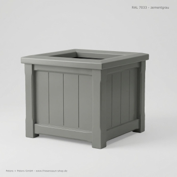 Preview: Pflanzkasten SYLT  mit Satteldach- RAL 7033 zementgrau