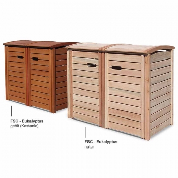 Farbvrgleich Müllbox CLASSIC - Natur unbehandelt / Natur geölt