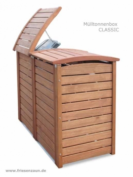 Mülltonnenbox mit vollwertiger Rückwand