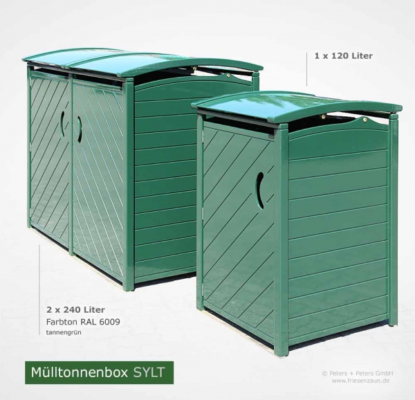Immer dekorativ und hochwertig - Mülltonnenbox SYLT für 120 Liter oder 240 Liter Mülltonnen