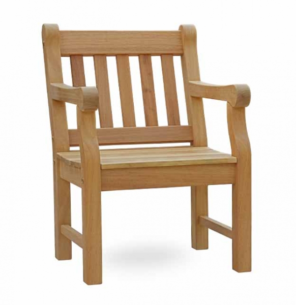 Englischer Gartensessel 1-Sitzer Gartenstuhl HYDE-PARK - Odium-Iroko Hartholz - Deutsches Produktion von Peters + Peters - Kaltenkirchen