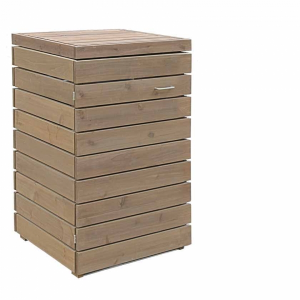 1er Mülltonnenverkleidung PRIMUS - FSC Holz  - 1 x 120  Liter