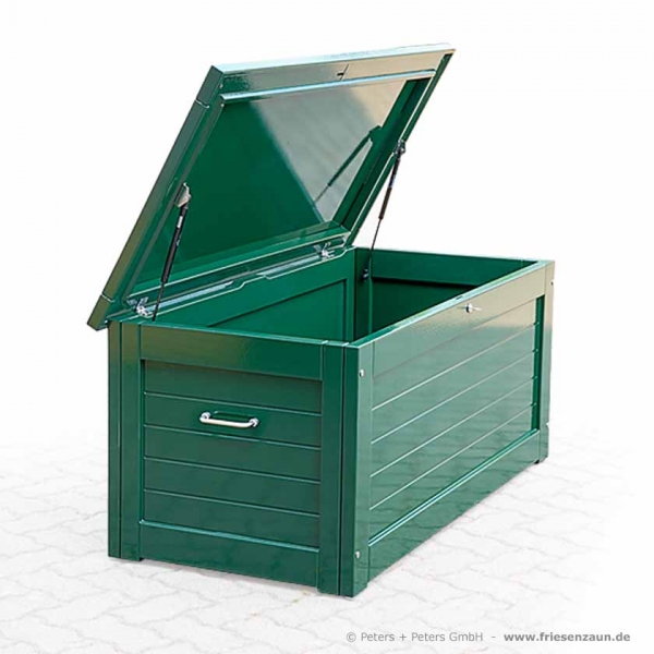 Grüe Kissentruhe Gartentruhe CARDIFF - Höhe 60 cm