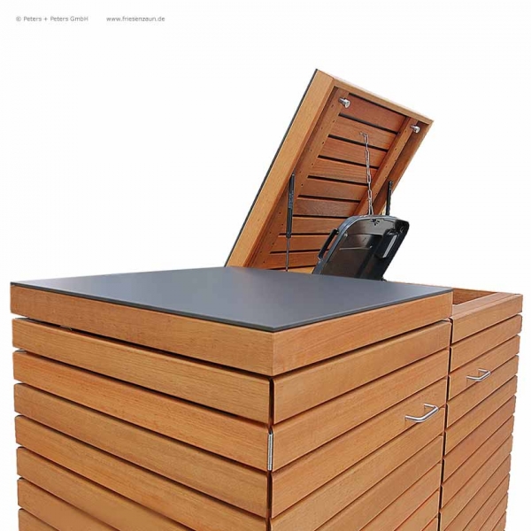 Mülltonnenbox CUBUS - mit HPL-Abdeckplatte