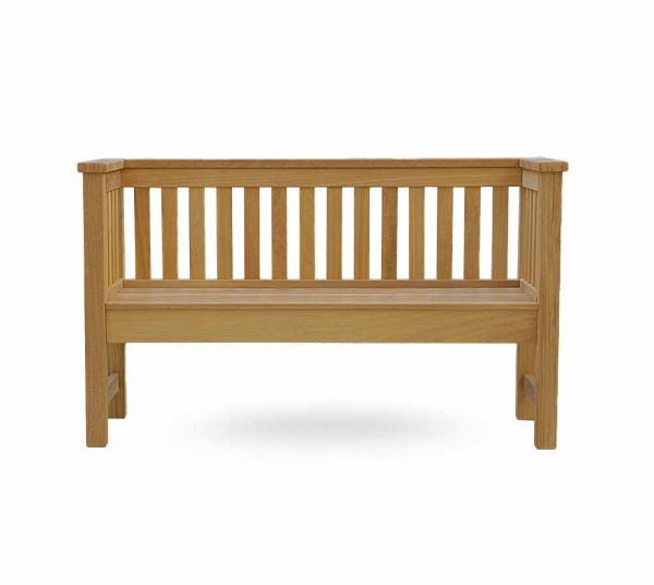 Elegante Holzgartenbank NEWGATE aus OUM-IROKO Hartholz - Ausführung Holz Natur