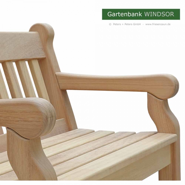 Gartenbank Windsor Hartholz Natur